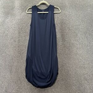 Garnet Hill Tank Dress‎ Women Small Blue Knee Length Sleeveless Lightweight